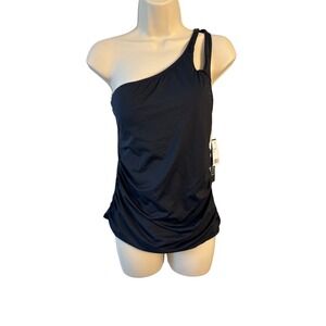 La Blanca Black One-Shoulder Swimsuit